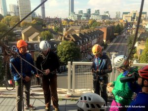 North Wales finest rigging the abseil